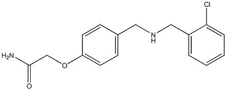 2-[4-({[(2-chlorophenyl)methyl]amino}methyl)phenoxy]acetamide Struktur