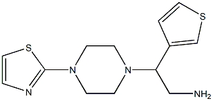 2-[4-(1,3-thiazol-2-yl)piperazin-1-yl]-2-(thiophen-3-yl)ethan-1-amine 化学構造式