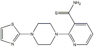 2-[4-(1,3-thiazol-2-yl)piperazin-1-yl]pyridine-3-carbothioamide Structure