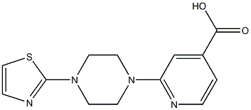 2-[4-(1,3-thiazol-2-yl)piperazin-1-yl]pyridine-4-carboxylic acid 化学構造式