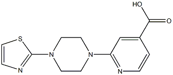 2-[4-(1,3-thiazol-2-yl)piperazin-1-yl]pyridine-4-carboxylic acid Struktur