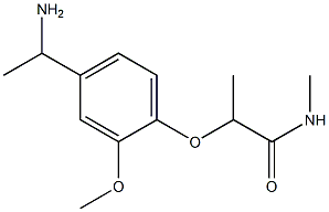 2-[4-(1-aminoethyl)-2-methoxyphenoxy]-N-methylpropanamide Structure