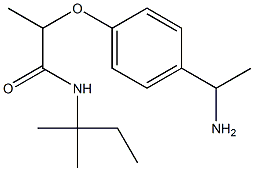 2-[4-(1-aminoethyl)phenoxy]-N-(2-methylbutan-2-yl)propanamide Structure