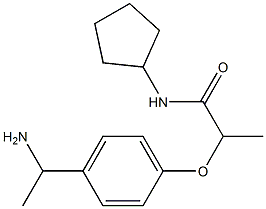 2-[4-(1-aminoethyl)phenoxy]-N-cyclopentylpropanamide 化学構造式