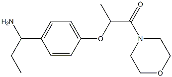 2-[4-(1-aminopropyl)phenoxy]-1-(morpholin-4-yl)propan-1-one 结构式