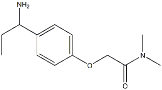 2-[4-(1-aminopropyl)phenoxy]-N,N-dimethylacetamide 化学構造式