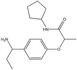 2-[4-(1-aminopropyl)phenoxy]-N-cyclopentylpropanamide Structure