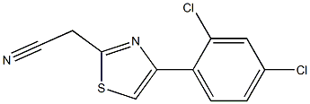 2-[4-(2,4-dichlorophenyl)-1,3-thiazol-2-yl]acetonitrile 化学構造式