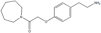 2-[4-(2-aminoethyl)phenoxy]-1-(azepan-1-yl)ethan-1-one 化学構造式