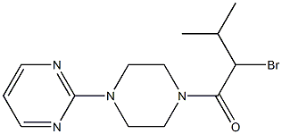 2-[4-(2-bromo-3-methylbutanoyl)piperazin-1-yl]pyrimidine 结构式