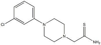 2-[4-(3-chlorophenyl)piperazin-1-yl]ethanethioamide,,结构式