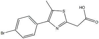 2-[4-(4-bromophenyl)-5-methyl-1,3-thiazol-2-yl]acetic acid Structure