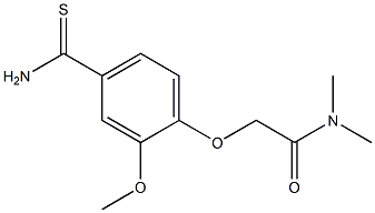 2-[4-(aminocarbonothioyl)-2-methoxyphenoxy]-N,N-dimethylacetamide Structure