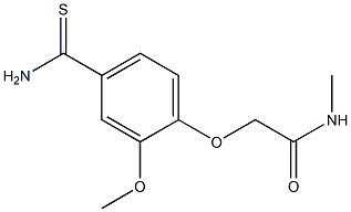 2-[4-(aminocarbonothioyl)-2-methoxyphenoxy]-N-methylacetamide Structure