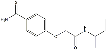 2-[4-(aminocarbonothioyl)phenoxy]-N-(sec-butyl)acetamide Struktur