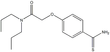 2-[4-(aminocarbonothioyl)phenoxy]-N,N-dipropylacetamide 化学構造式