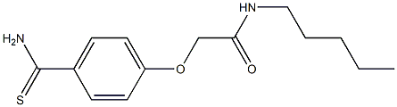 2-[4-(aminocarbonothioyl)phenoxy]-N-pentylacetamide Structure