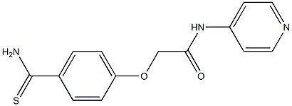 2-[4-(aminocarbonothioyl)phenoxy]-N-pyridin-4-ylacetamide 结构式