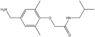 2-[4-(aminomethyl)-2,6-dimethylphenoxy]-N-(2-methylpropyl)acetamide,,结构式