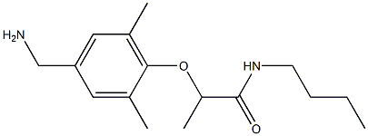 2-[4-(aminomethyl)-2,6-dimethylphenoxy]-N-butylpropanamide 结构式