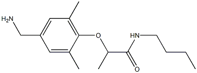 2-[4-(aminomethyl)-2,6-dimethylphenoxy]-N-butylpropanamide 化学構造式