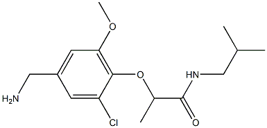 2-[4-(aminomethyl)-2-chloro-6-methoxyphenoxy]-N-(2-methylpropyl)propanamide