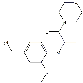 2-[4-(aminomethyl)-2-methoxyphenoxy]-1-(morpholin-4-yl)propan-1-one Structure