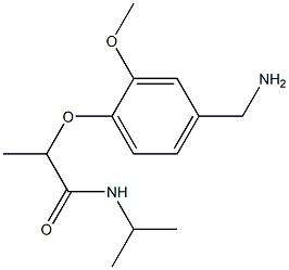 2-[4-(aminomethyl)-2-methoxyphenoxy]-N-(propan-2-yl)propanamide 化学構造式