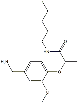 2-[4-(aminomethyl)-2-methoxyphenoxy]-N-pentylpropanamide Struktur