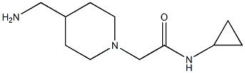2-[4-(aminomethyl)piperidin-1-yl]-N-cyclopropylacetamide,,结构式