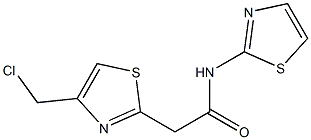 2-[4-(chloromethyl)-1,3-thiazol-2-yl]-N-1,3-thiazol-2-ylacetamide Structure