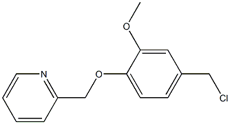 2-[4-(chloromethyl)-2-methoxyphenoxymethyl]pyridine 化学構造式