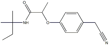 2-[4-(cyanomethyl)phenoxy]-N-(2-methylbutan-2-yl)propanamide 化学構造式