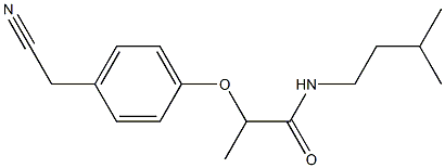 2-[4-(cyanomethyl)phenoxy]-N-(3-methylbutyl)propanamide 化学構造式