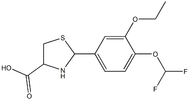 2-[4-(difluoromethoxy)-3-ethoxyphenyl]-1,3-thiazolidine-4-carboxylic acid|