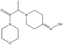 2-[4-(hydroxyimino)piperidin-1-yl]-1-(morpholin-4-yl)propan-1-one 化学構造式