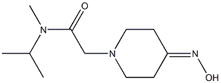 2-[4-(hydroxyimino)piperidin-1-yl]-N-methyl-N-(propan-2-yl)acetamide 化学構造式