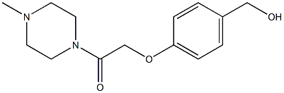 2-[4-(hydroxymethyl)phenoxy]-1-(4-methylpiperazin-1-yl)ethan-1-one Struktur