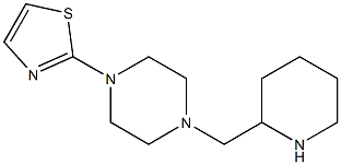 2-[4-(piperidin-2-ylmethyl)piperazin-1-yl]-1,3-thiazole Struktur