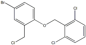 2-[4-bromo-2-(chloromethyl)phenoxymethyl]-1,3-dichlorobenzene,,结构式