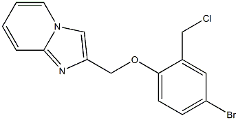 2-[4-bromo-2-(chloromethyl)phenoxymethyl]imidazo[1,2-a]pyridine Structure