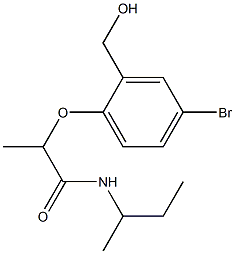 2-[4-bromo-2-(hydroxymethyl)phenoxy]-N-(butan-2-yl)propanamide Structure