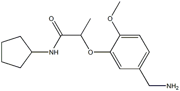  2-[5-(aminomethyl)-2-methoxyphenoxy]-N-cyclopentylpropanamide