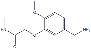 2-[5-(aminomethyl)-2-methoxyphenoxy]-N-methylacetamide 化学構造式