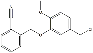 2-[5-(chloromethyl)-2-methoxyphenoxymethyl]benzonitrile 结构式