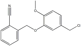 2-[5-(chloromethyl)-2-methoxyphenoxymethyl]benzonitrile Structure