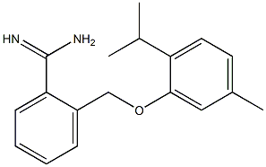 2-[5-methyl-2-(propan-2-yl)phenoxymethyl]benzene-1-carboximidamide 化学構造式