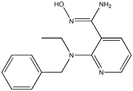 2-[benzyl(ethyl)amino]-N'-hydroxypyridine-3-carboximidamide 结构式