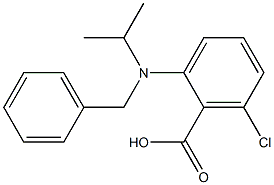2-[benzyl(propan-2-yl)amino]-6-chlorobenzoic acid Structure