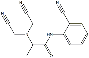 2-[bis(cyanomethyl)amino]-N-(2-cyanophenyl)propanamide 结构式